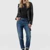Outlet Saint and Sofia Boyfriend Jeans - Mid Blue