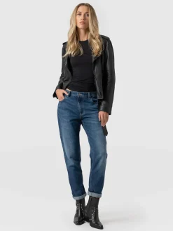 Outlet Saint and Sofia Boyfriend Jeans - Mid Blue