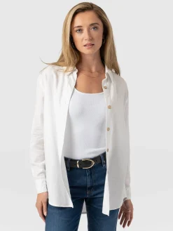 Outlet Saint and Sofia Boyfriend Shirt - White
