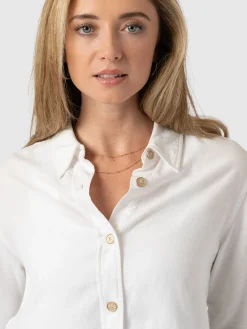 Outlet Saint and Sofia Boyfriend Shirt - White