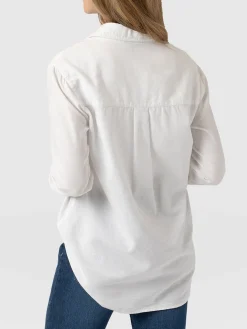 Outlet Saint and Sofia Boyfriend Shirt - White