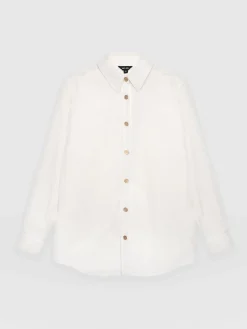 Outlet Saint and Sofia Boyfriend Shirt - White
