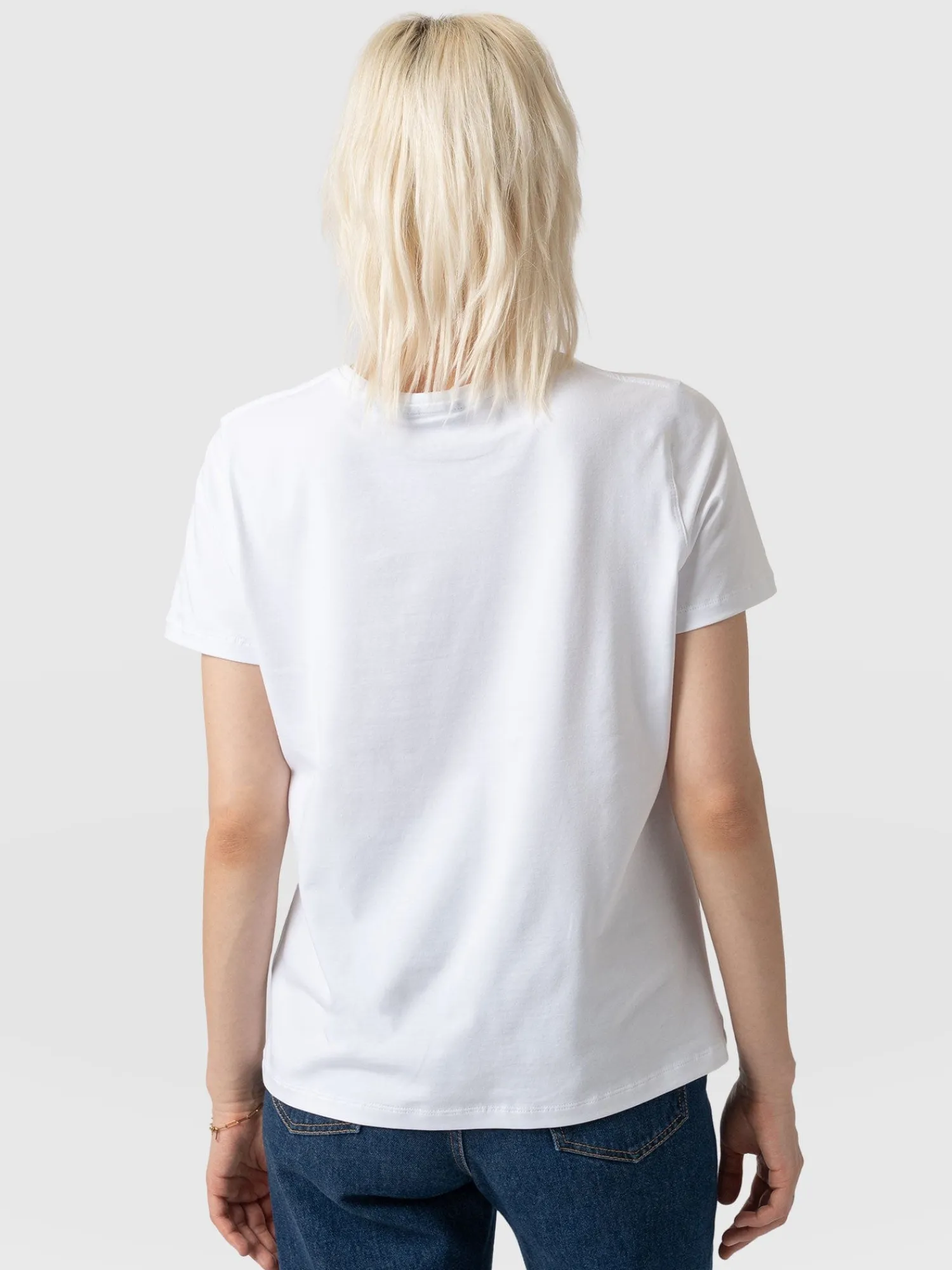 Discount Saint and Sofia Boyfriend Tee - White Skull