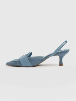 Sale Saint and Sofia Bridget Sling Back Heels - Blue