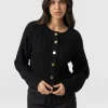 Outlet Saint and Sofia Bronte Cable Cardigan - Black