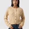 Fashion Saint and Sofia Bronte Cable Cardigan - Yellow