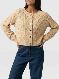 Fashion Saint and Sofia Bronte Cable Cardigan - Yellow