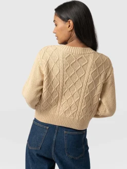 Fashion Saint and Sofia Bronte Cable Cardigan - Yellow