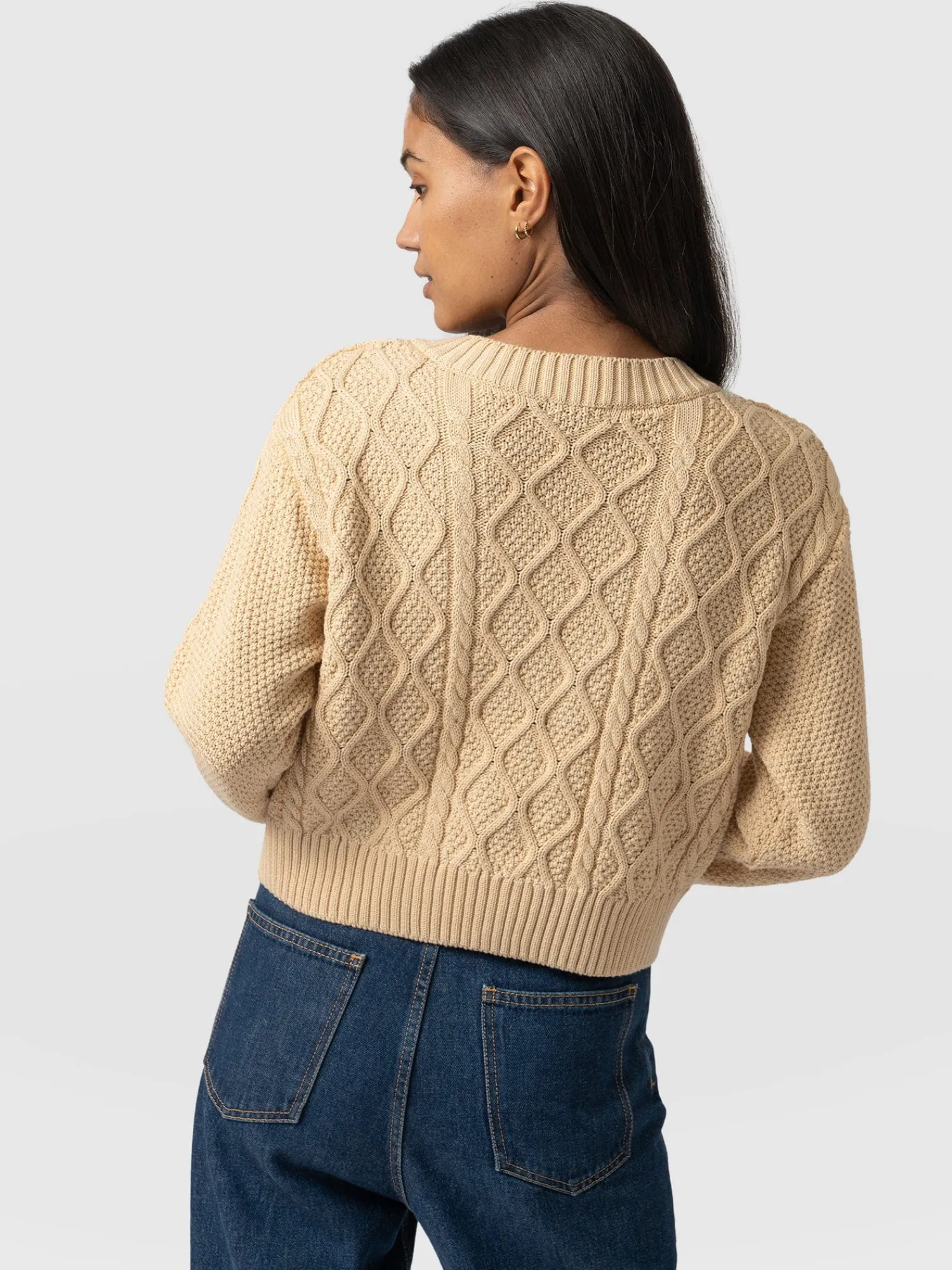 Fashion Saint and Sofia Bronte Cable Cardigan - Yellow