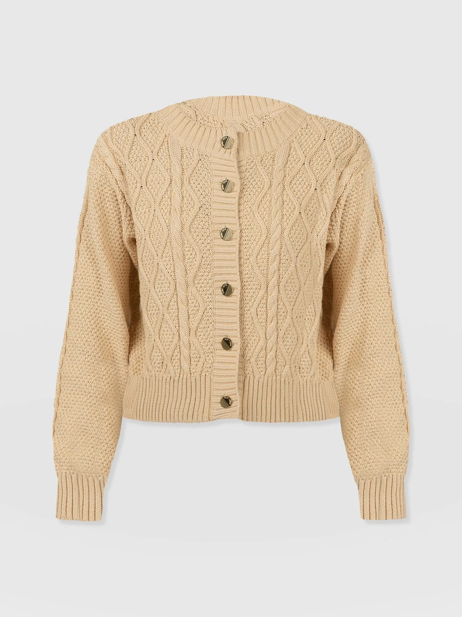 Fashion Saint and Sofia Bronte Cable Cardigan - Yellow