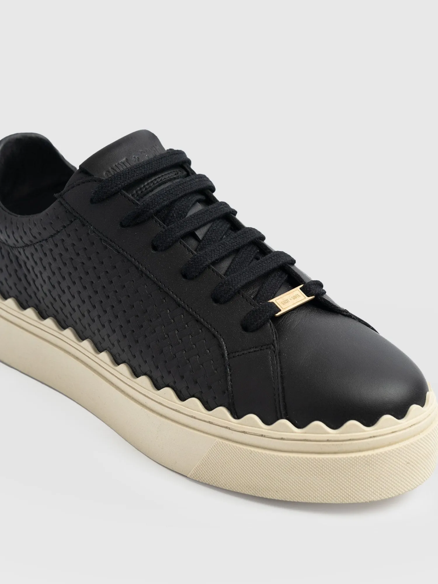 Online Saint and Sofia Brook Scallop Sneaker - Black