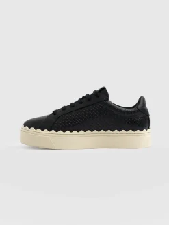 Online Saint and Sofia Brook Scallop Sneaker - Black