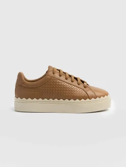 Outlet Saint and Sofia Brook Scallop Sneaker - Tan