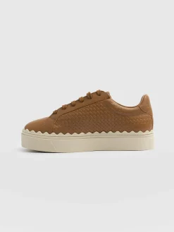 Outlet Saint and Sofia Brook Scallop Sneaker - Tan