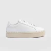 Fashion Saint and Sofia Brook Scallop Sneaker - White