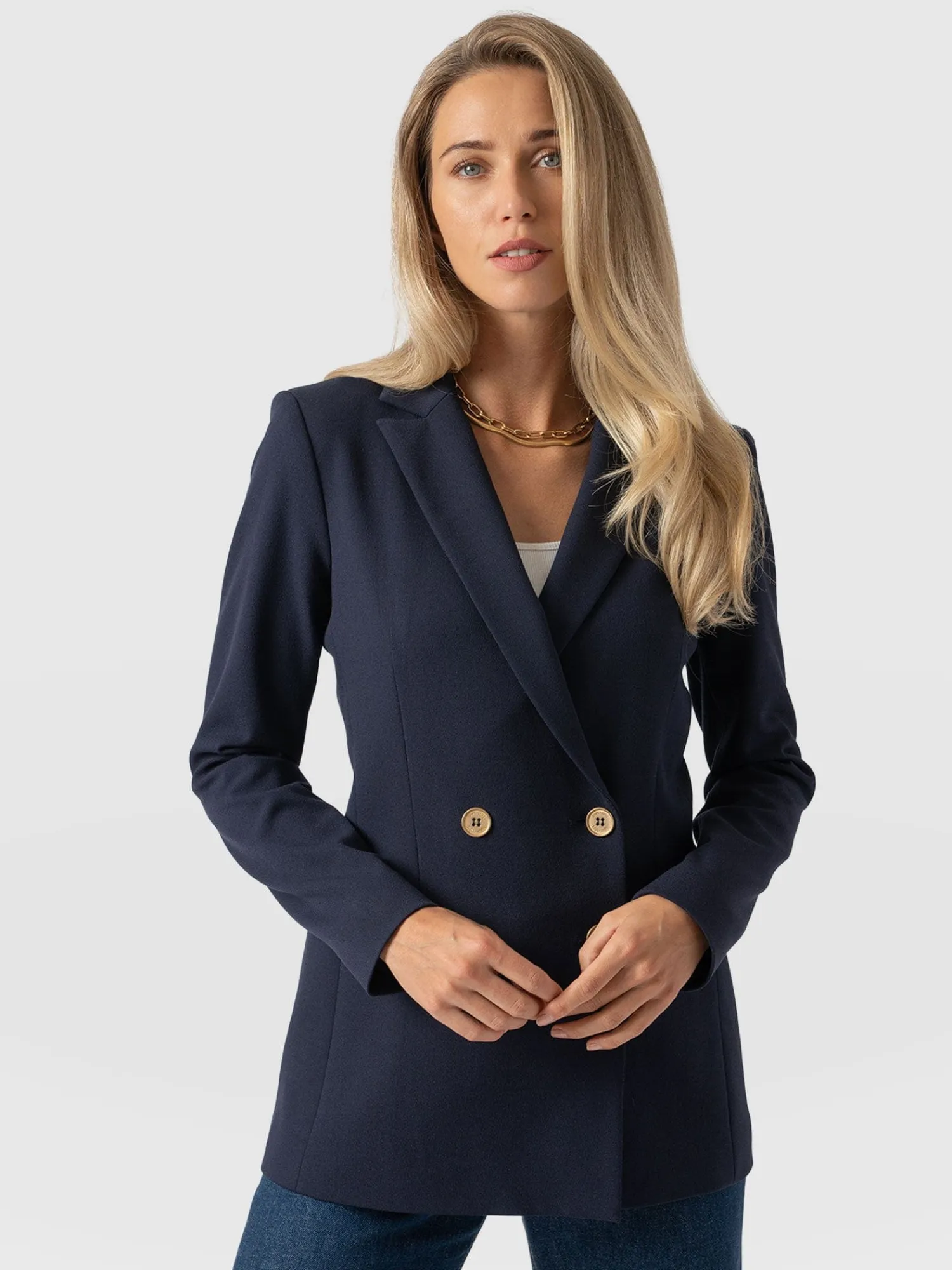 New Saint and Sofia Cambridge Blazer - Navy Crepe