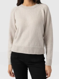 Discount Saint and Sofia Cambridge Cashmere Sweater - Cream