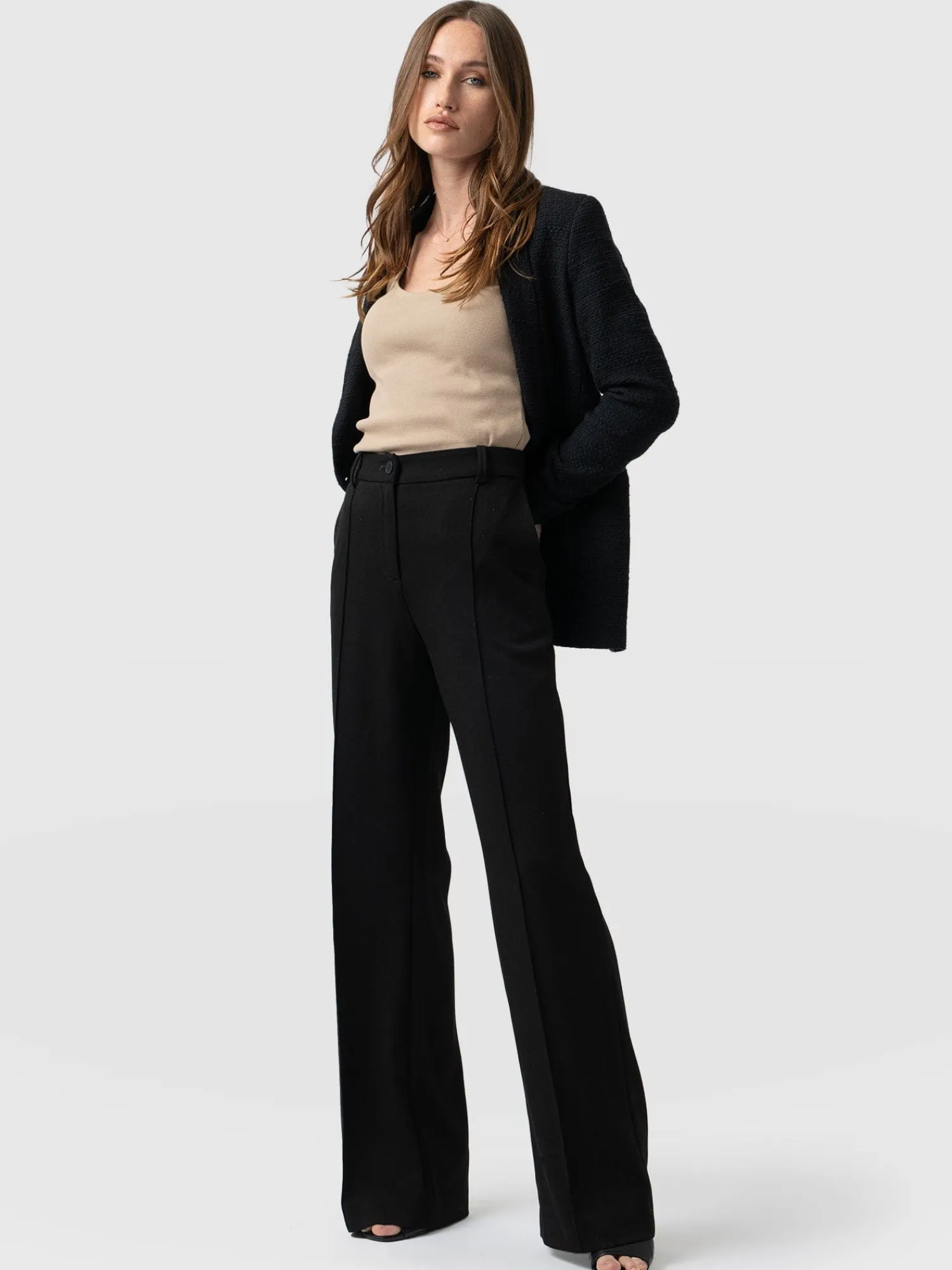 Best Saint and Sofia Cambridge Tailored Wide Leg Pant - Black