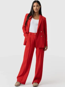 Best Saint and Sofia Cambridge Tailored Wide Leg Pant - Red