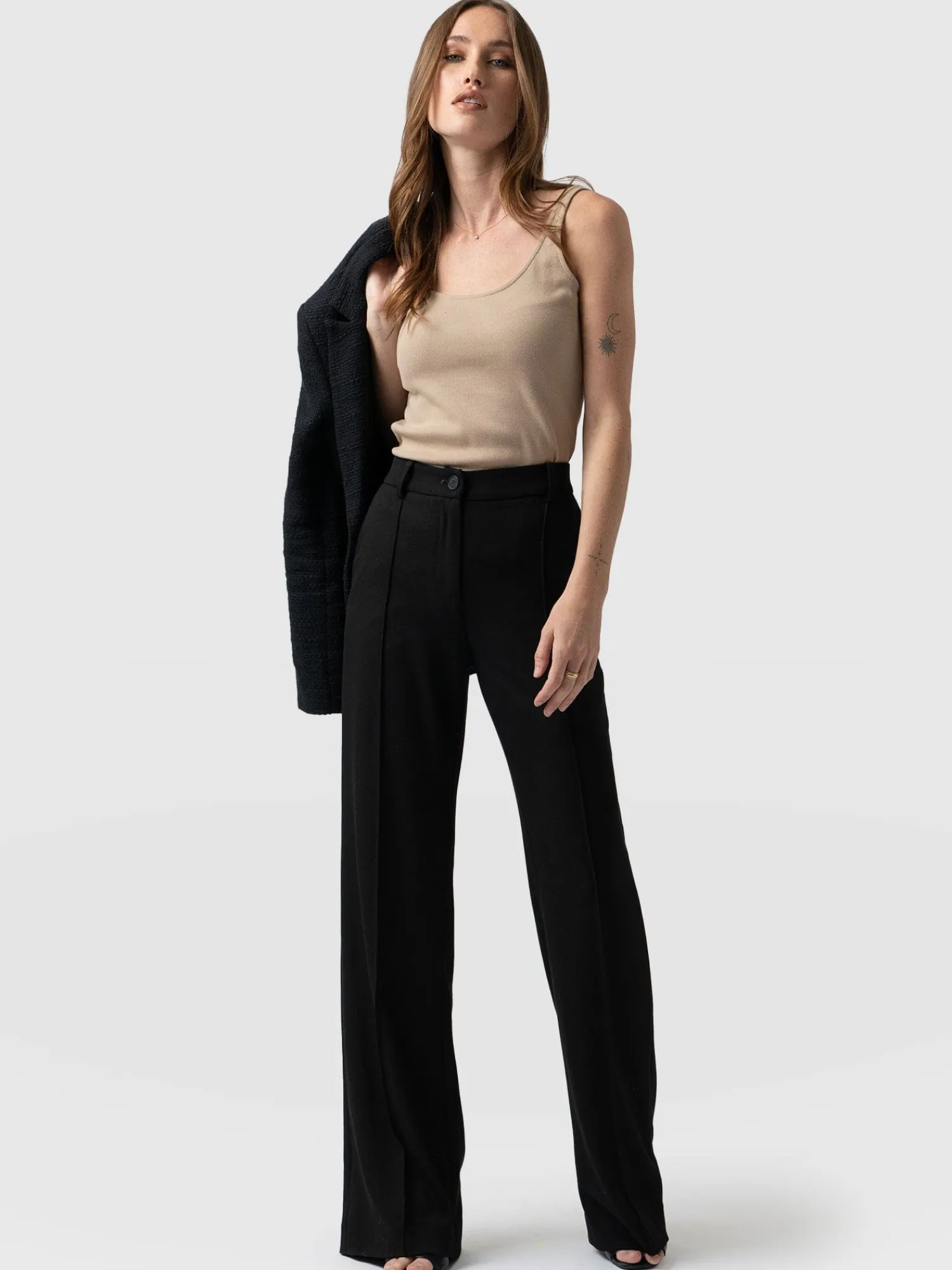 Best Saint and Sofia Cambridge Tailored Wide Leg Pant - Black