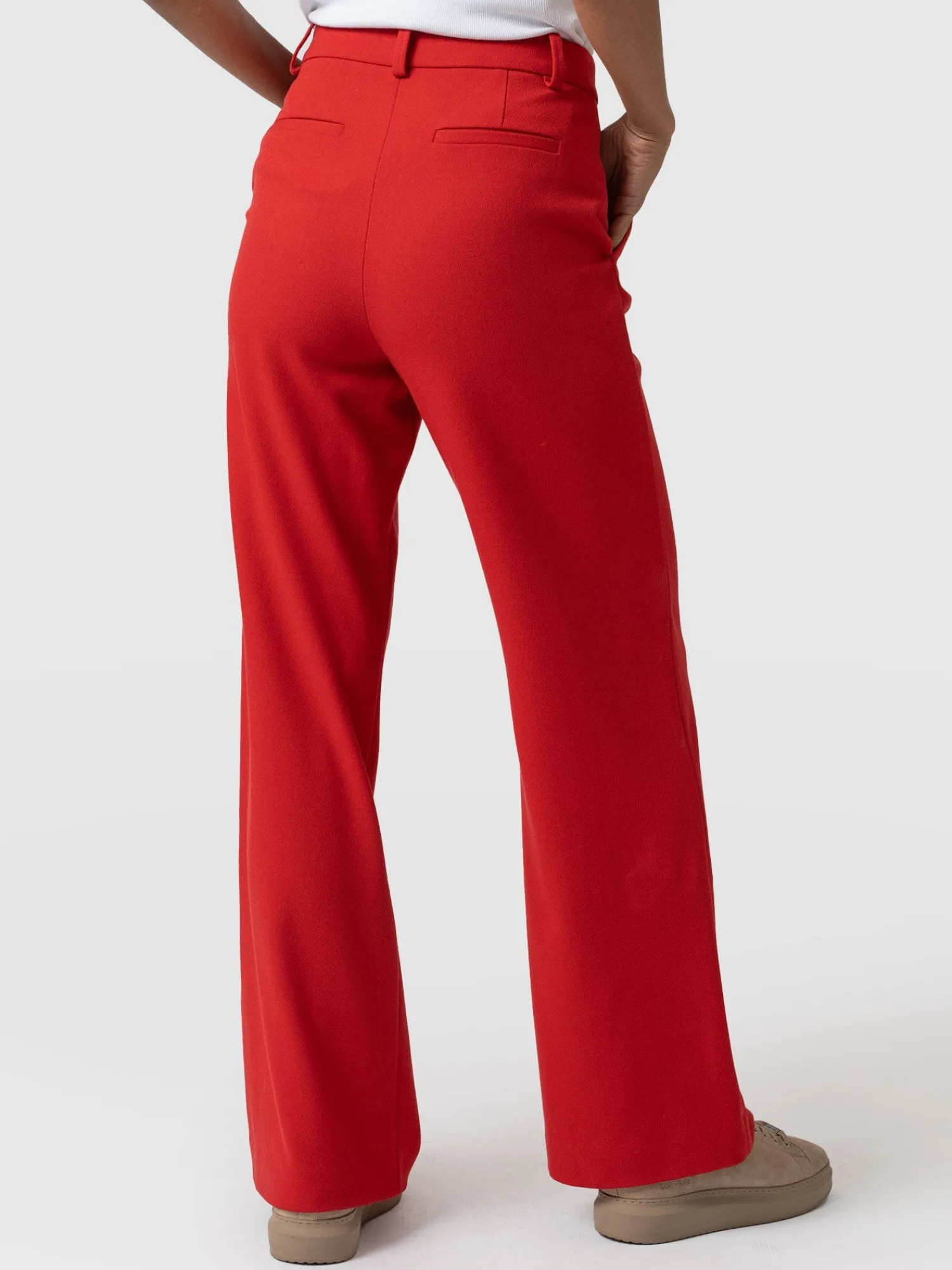 Best Saint and Sofia Cambridge Tailored Wide Leg Pant - Red