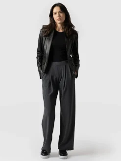 New Saint and Sofia Camden Wide Leg Pant - Charcoal