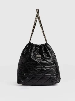 Hot Saint and Sofia Camilla Drawstring Tote Bag - Black