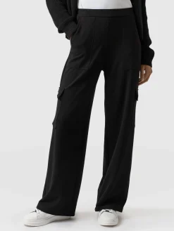 Outlet Saint and Sofia Cargo Chelsea Wide Leg Pant - Black
