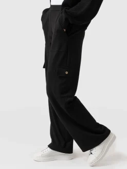 Outlet Saint and Sofia Cargo Chelsea Wide Leg Pant - Black