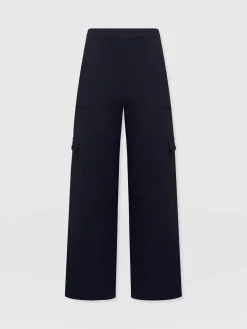 Fashion Saint and Sofia Cargo Chelsea Wide Leg Pant - Navy