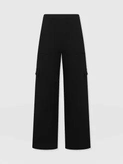 Outlet Saint and Sofia Cargo Chelsea Wide Leg Pant - Black
