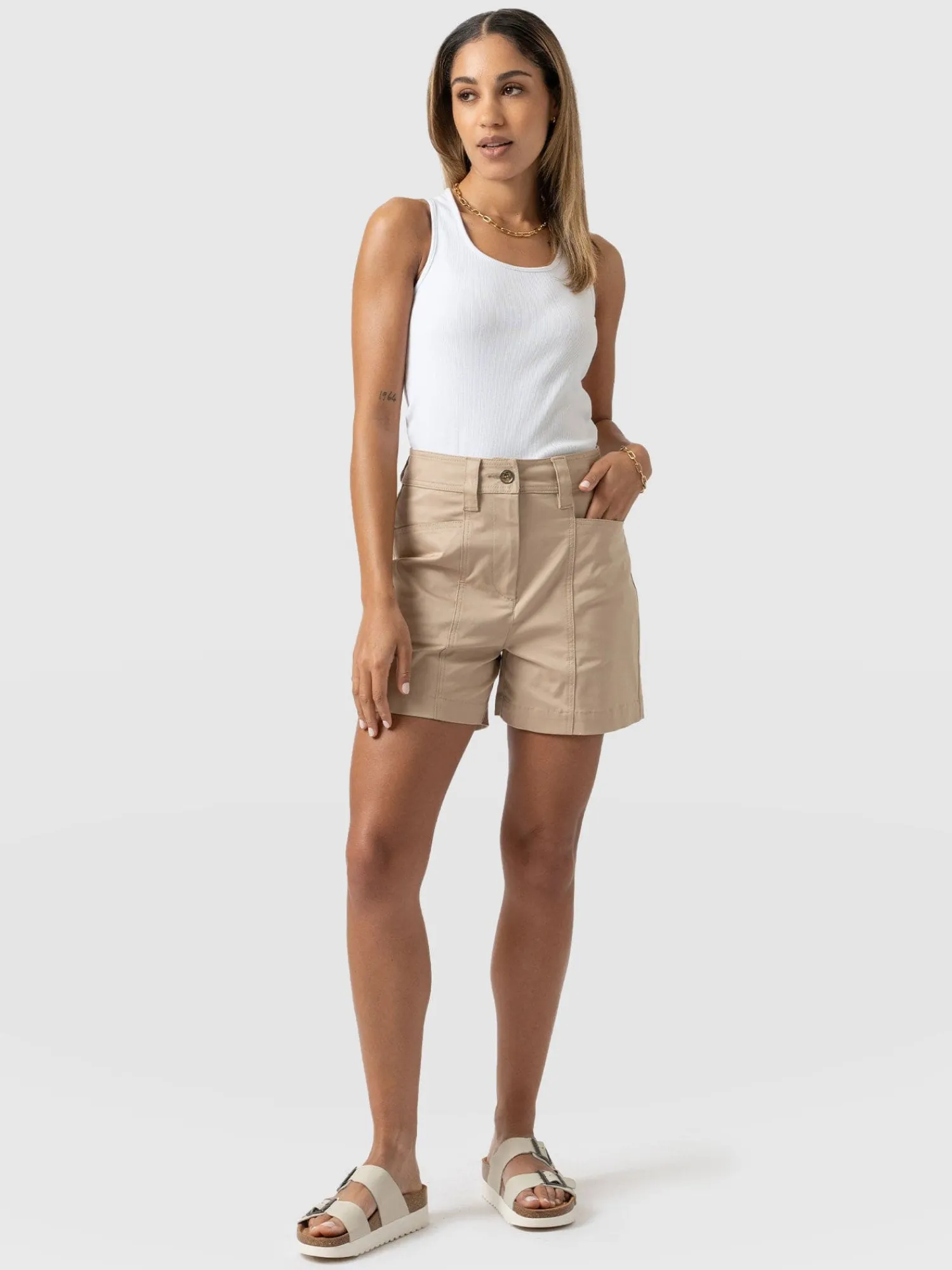 Hot Saint and Sofia Cargo Short - Beige