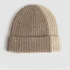 Hot Saint and Sofia Cashmere Beanie - Cream/Beige