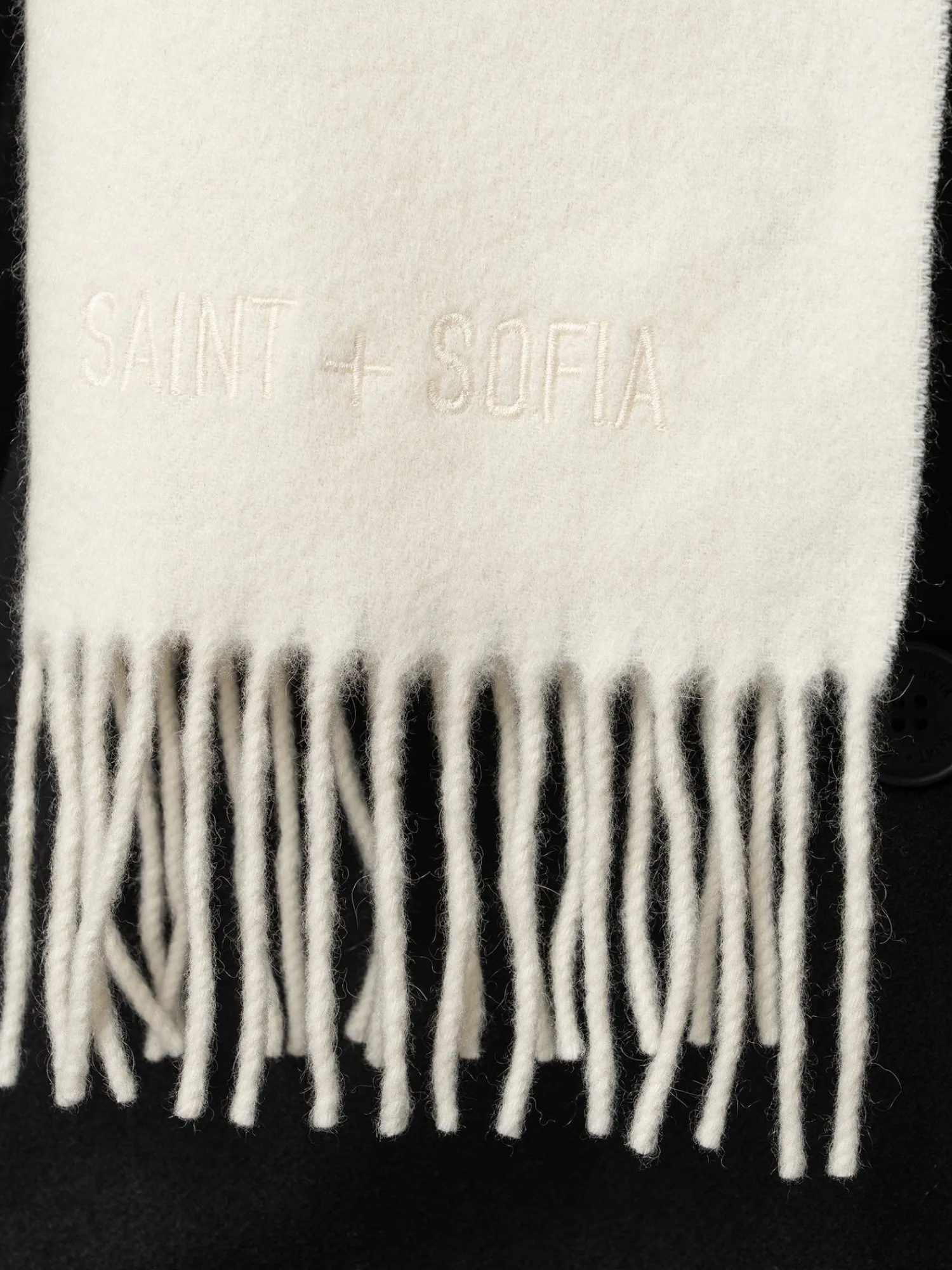 Best Saint and Sofia Cashmere Scarf - Cream