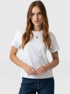 New Saint and Sofia Chelsea Crew Neck Tee - White