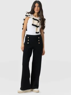 Fashion Saint and Sofia Chelsea Pant - Black Textured