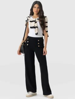 Fashion Saint and Sofia Chelsea Pant - Black Textured