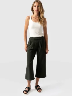 Best Saint and Sofia City Culotte - Khaki Pleats
