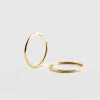 New Saint and Sofia Classic Hoop Earrings - Gold