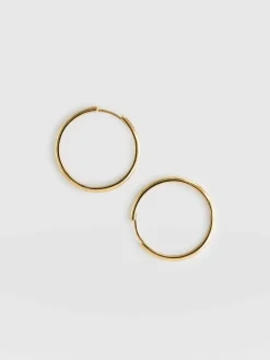 New Saint and Sofia Classic Hoop Earrings - Gold
