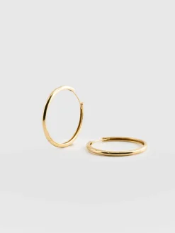 New Saint and Sofia Classic Hoop Earrings - Gold