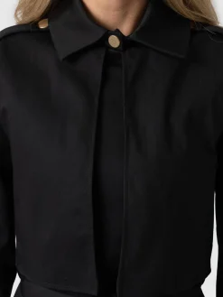 Online Saint and Sofia Classic Trench Coat - Black