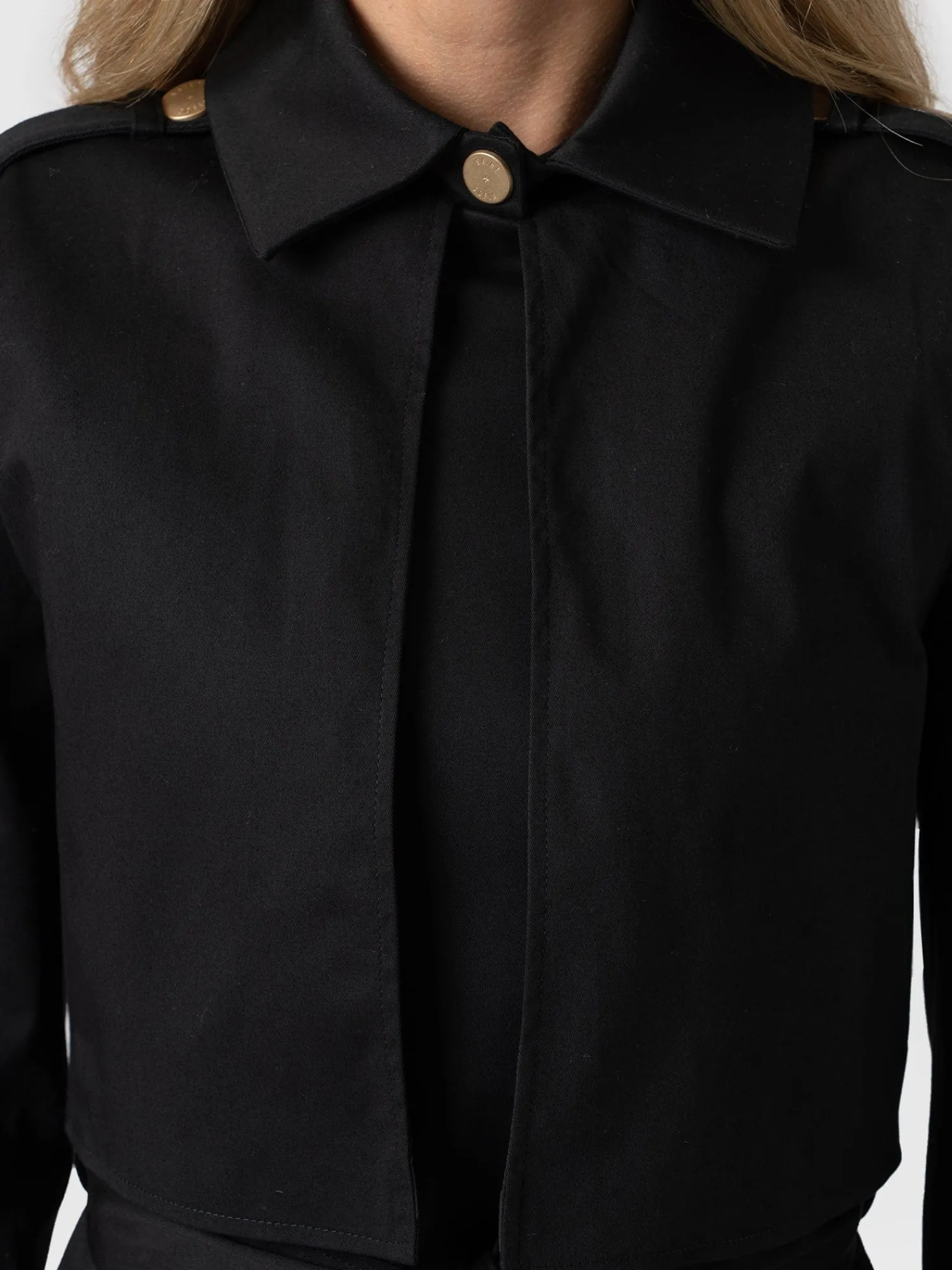 Online Saint and Sofia Classic Trench Coat - Black