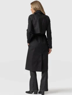 Online Saint and Sofia Classic Trench Coat - Black