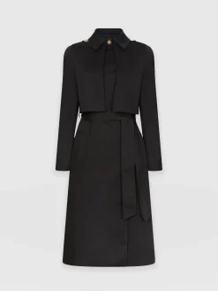 Online Saint and Sofia Classic Trench Coat - Black