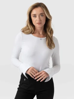 New Saint and Sofia Connie Cuff Tee - White