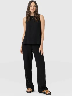 Outlet Saint and Sofia Corinne Linen Pant - Black