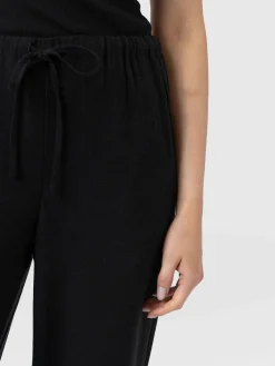Outlet Saint and Sofia Corinne Linen Pant - Black