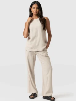 Outlet Saint and Sofia Corinne Linen Pant - Oatmeal