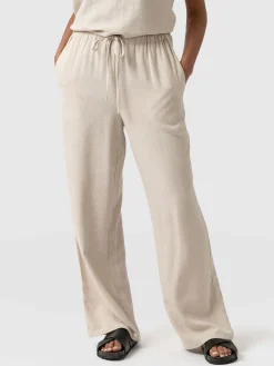 Outlet Saint and Sofia Corinne Linen Pant - Oatmeal